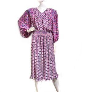 Diane Fres Vintage Georgette Boho Maxi Dress